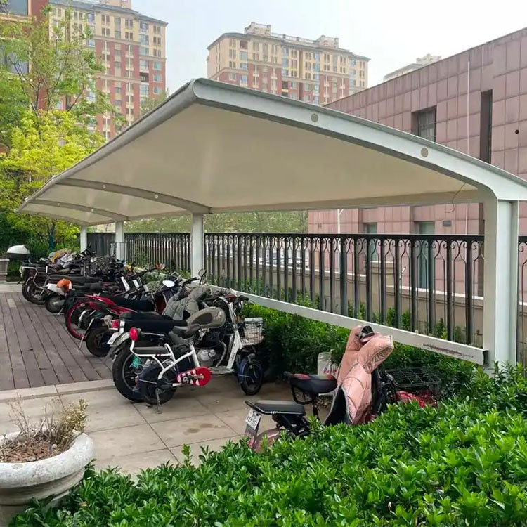 赞皇县膜结构电动车棚